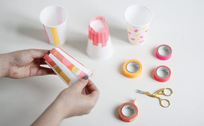 Picknick Becher bekleben | we love handmade