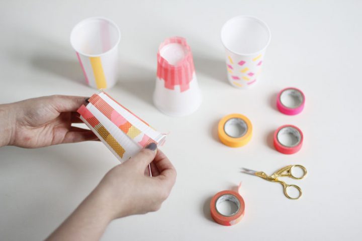 Picknick Becher bekleben | we love handmade