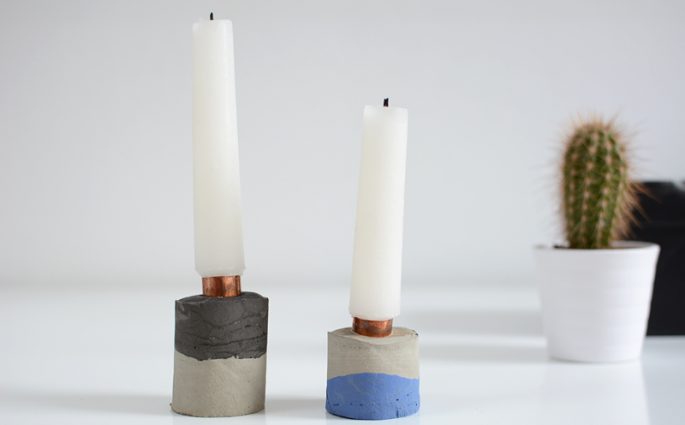 Zement-Kerzenhalter | we love handmade