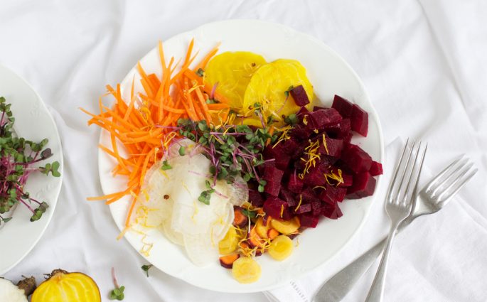 Rezept für bunten Rübensalat mit Honig-Senf-Dressing | we love handmade