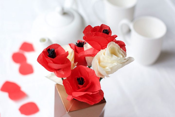 DIY: Mohnblumen aus Seidenpapier | we love handmade