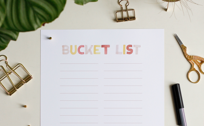 Freebie: Bucket List | we love handmade
