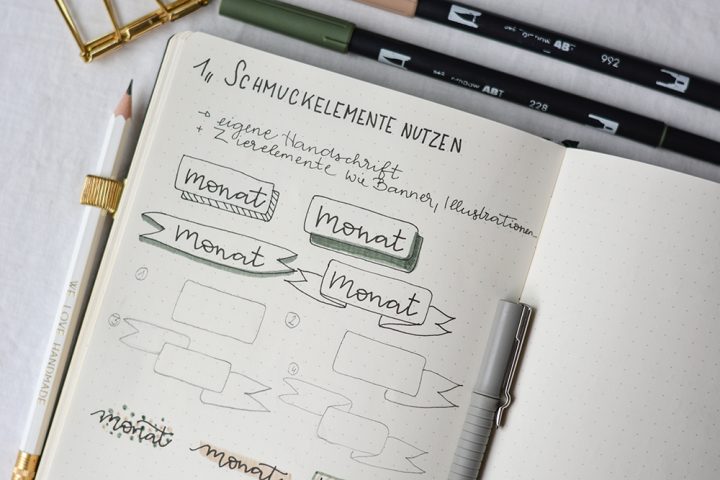 Bujo: Banner zeichnen | we love handmade