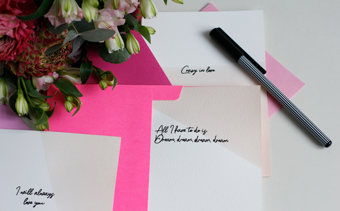DIY: Valentinskarten mit Liedtitel | we love handmade