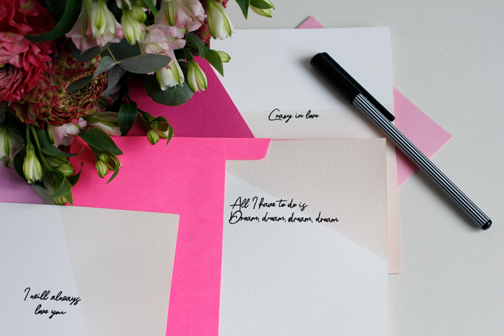 DIY: Valentinskarten mit Liedtitel | we love handmade