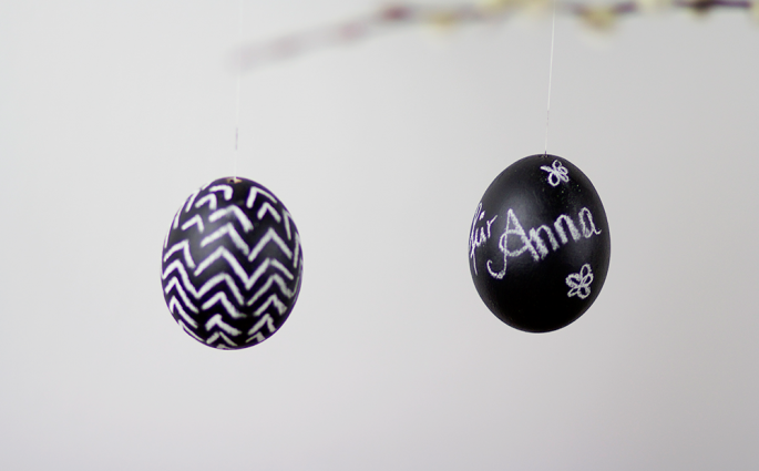 DIY: Ostereier mit Tafelfarbe bemalen | we love handmade