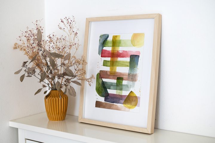 Abstraktes Aquarellbild selber machen | we love handmade