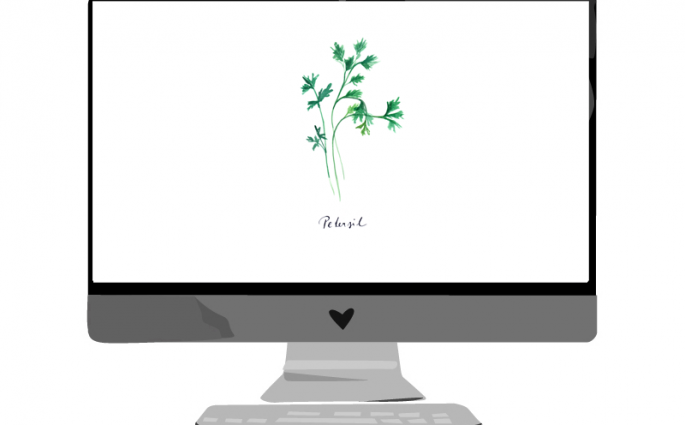 Wallpaper: Januar 2021 Illustration Petersilie | we love handmade