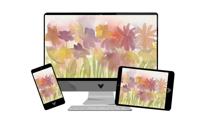 Mai-Wallpaper: Abstrakte Blumenwiese | we love handmade