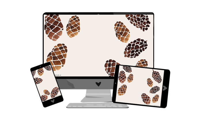 Wallpaper: Tannenzapfen Aquarell | we love handmade