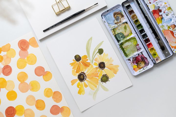 Aquarellmalerei Wildblumen | we love handmade