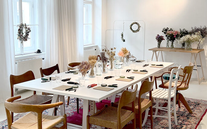 DIY-Workshop für Junggesellinnenabschied Angebot: Blumenkränze binden | we love handmade