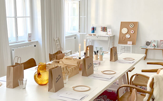 Stick-Workshop im studio k in der Kandlgasse | we love handmade