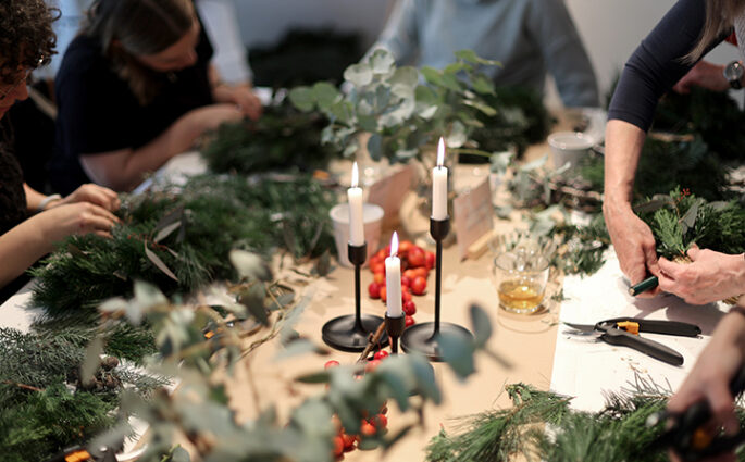 Adventskranz-Workshops im we love handmade STUDIO: Kandlgasse 12, 1070 Wien | we love handmade