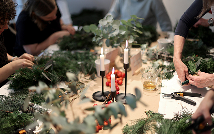 Adventskranz-Workshops im we love handmade STUDIO: Kandlgasse 12, 1070 Wien | we love handmade