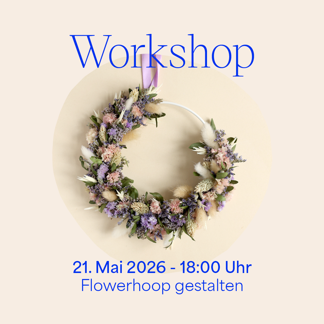 we love handmade Workshop Blumenkranz binden und Flowerhoop gestalten in Wien am 21. Mai 2026.
