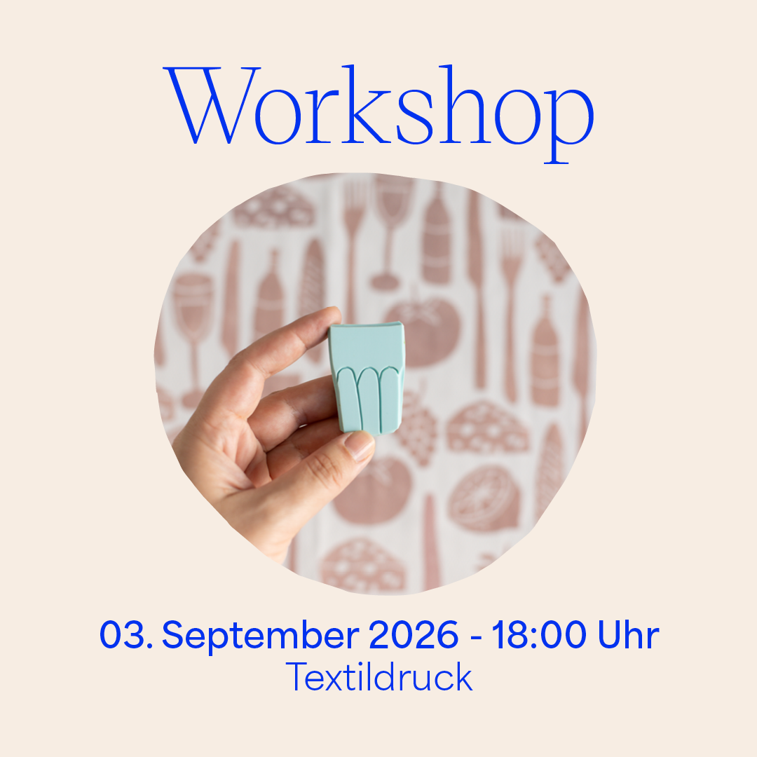 DIY-Textildruck im September! Kreativer Workshop mit Aperitivo am 03.09.2026 um 18:00 Uhr. Sichere dir deinen Platz für kreative Stunden.